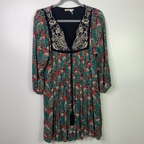 ANTHRO Floreat Ottava Floral Peasant Dress Small - Picture 2 of 7